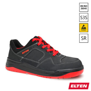 Elten Maverick black-red Low ESD S3S veiligheidsschoen laag
