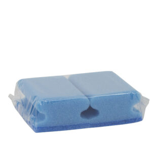 Schuurspons zacht met greep 90x70x40 mm blauw