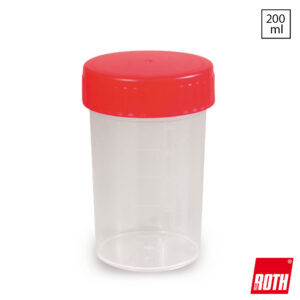 Roth YP041 PP monsterpot niet steriel rode schroefdeksel 200 ml