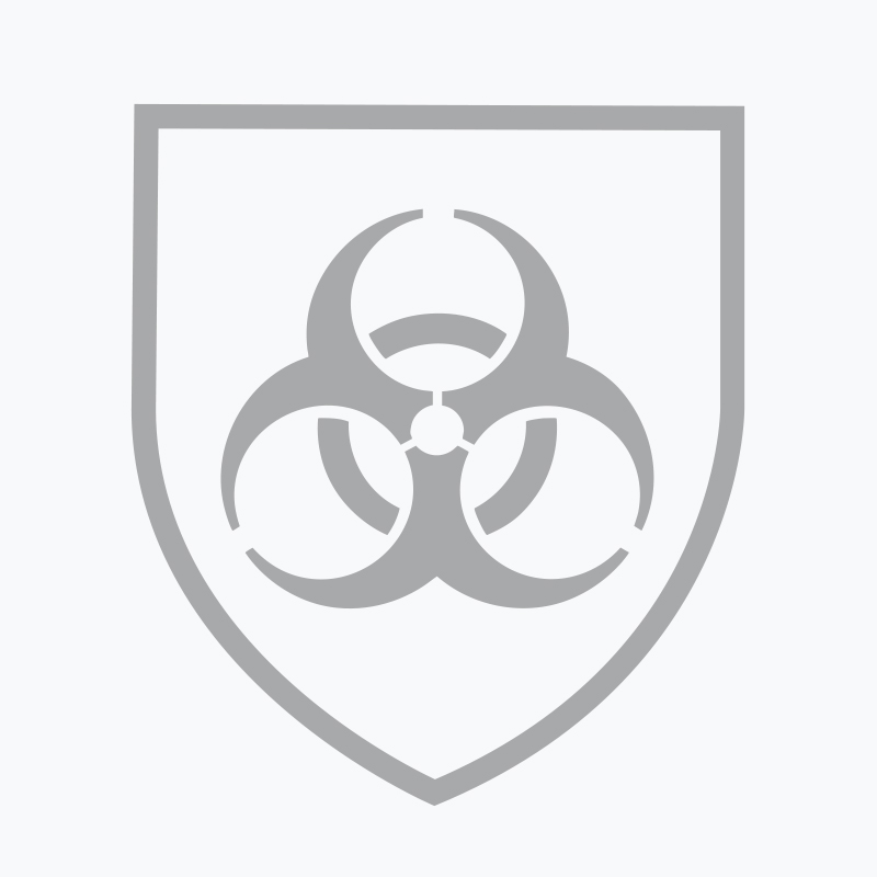 Pictogram voor bescherming tegen biologische gevaren