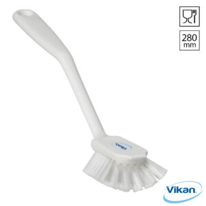 Vikan 4237 afwasborstel met schraaprand food grade 280 mm