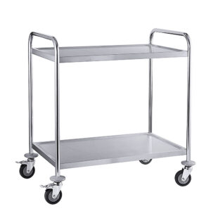 Serveerwagen RVS 18-0 met 2 afzetbladen 83x51x94 cm