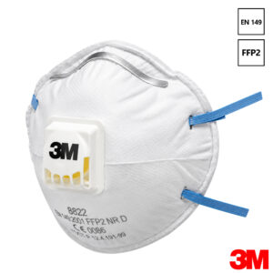 3M 8822 stofmasker cup FFP2 NR D met uitademventiel