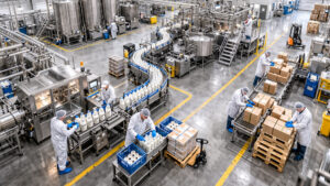 Large dairy production facility