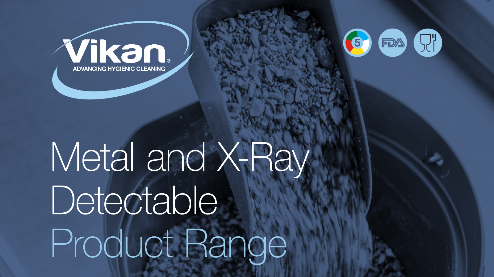 Artwork of the Vikan detectable product range