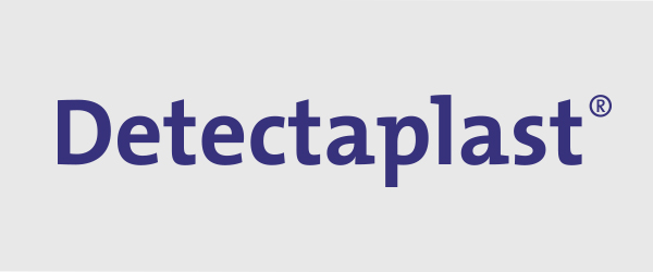 Detectaplast logo in purple lettering