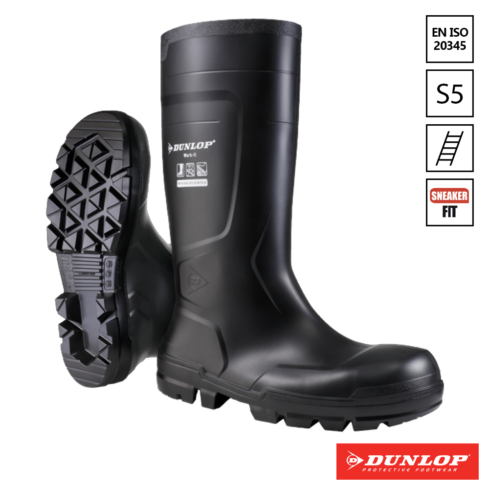 Dunlop Work-it Black S5 SneakerFit SRC safety boot